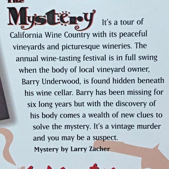 Murder Mystery Dinner Party Game Adults A Taste for Wine and Murder NEVER USED - Picture 9 of 9